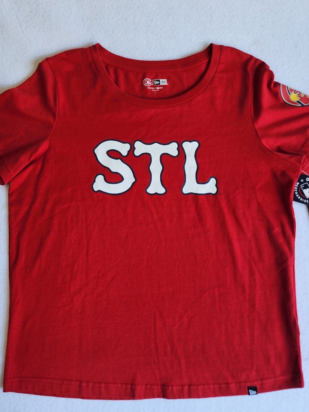 New Era St. Louis Cardinals MLB Red STL Graphic T-Shirt New With Tags